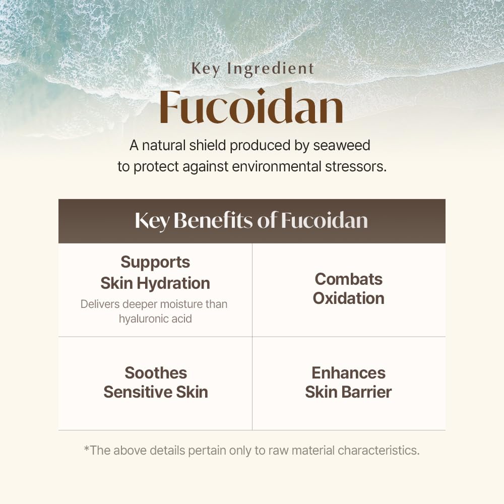ONUL31° Fucoidan Satin Essence Toner - Korean Facial Toner with 4% Hawaiian Sea Water & Niacinamide, Alcohol Free, Hydrating, Soothing, Gentle 6.76fl.oz.