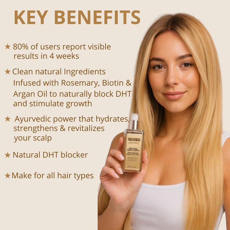 Scalp Serum Clinically Tested Non-Greasy Formula with Amino Acids, Biotin & Rosemary Oil Promotes Healthy Scalp & Fuller-Looking Hair, Reduces Oil & Product Buildup Hair Growth Serum