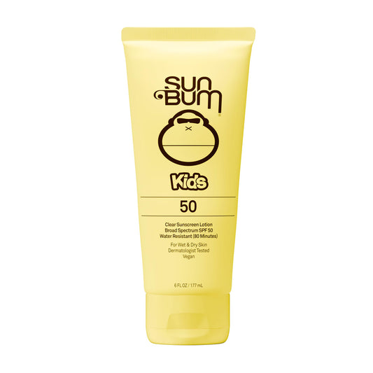 Sun Bum Kids SPF 50 Sunscreen Clear Body Lotion - Broad Spectrum Water-Resistant Sunscreen with Vitamin E - For Wet or Dry Skin - Hawaii 104 Act Compliant (Without Octinoxate & Oxybenzone) - 6 oz