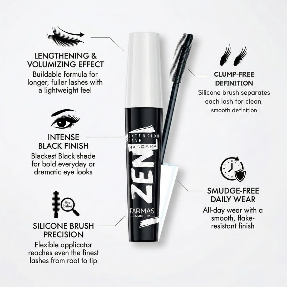 CC Cream & Zen Extension Lash Mascara Set | Color Correcting Skin Tint with SPF 25 - Light to Medium Shade, Natural Finish