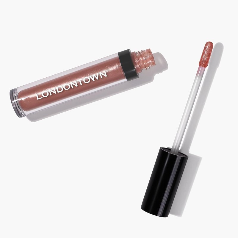 LONDONTOWN Gossamer Lip Gloss - Peachy Beige Deep Hydrating High Shine Tint | Non-Sticky Conditioning Balm