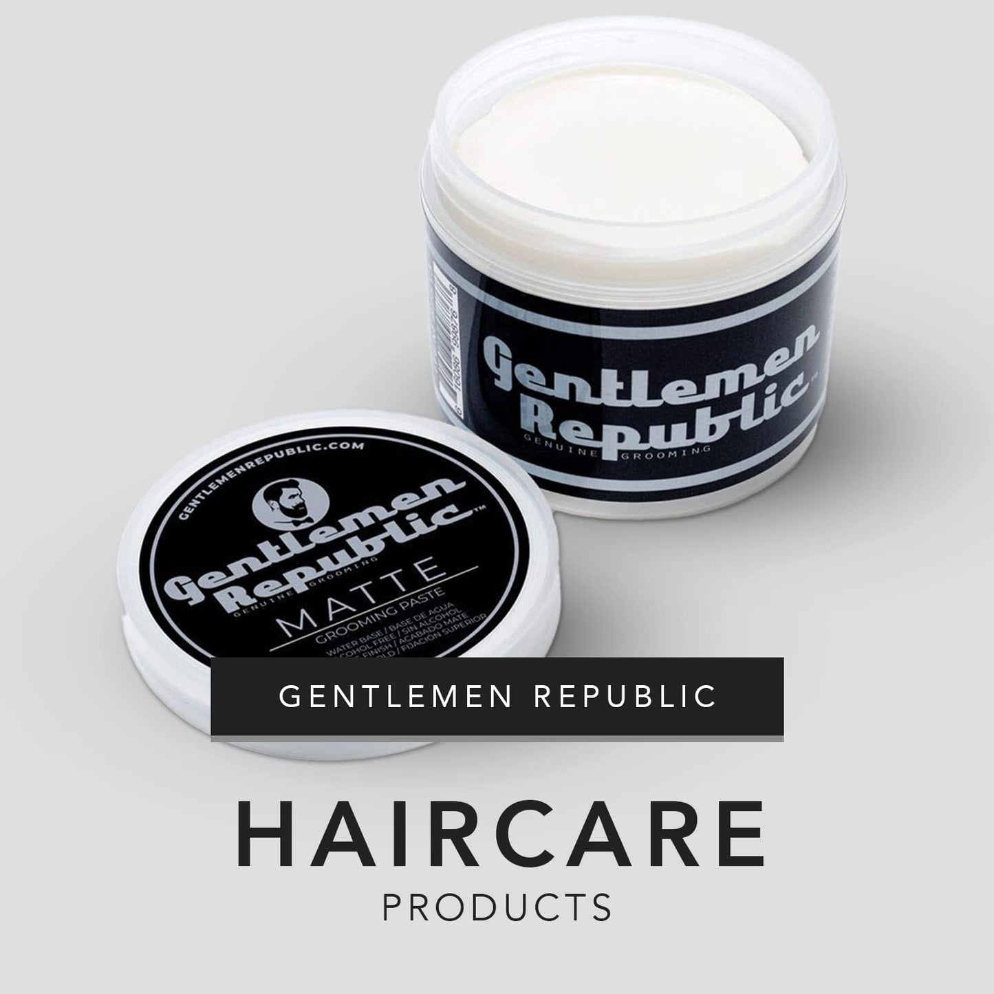 Gentlemen Republic 8oz Matte Paste for Men - Water-Based Men's Hair Paste with Strong Hold & Matte Finish - Alcohol-Free Hair Styling for Natural Texture – Made in the USA