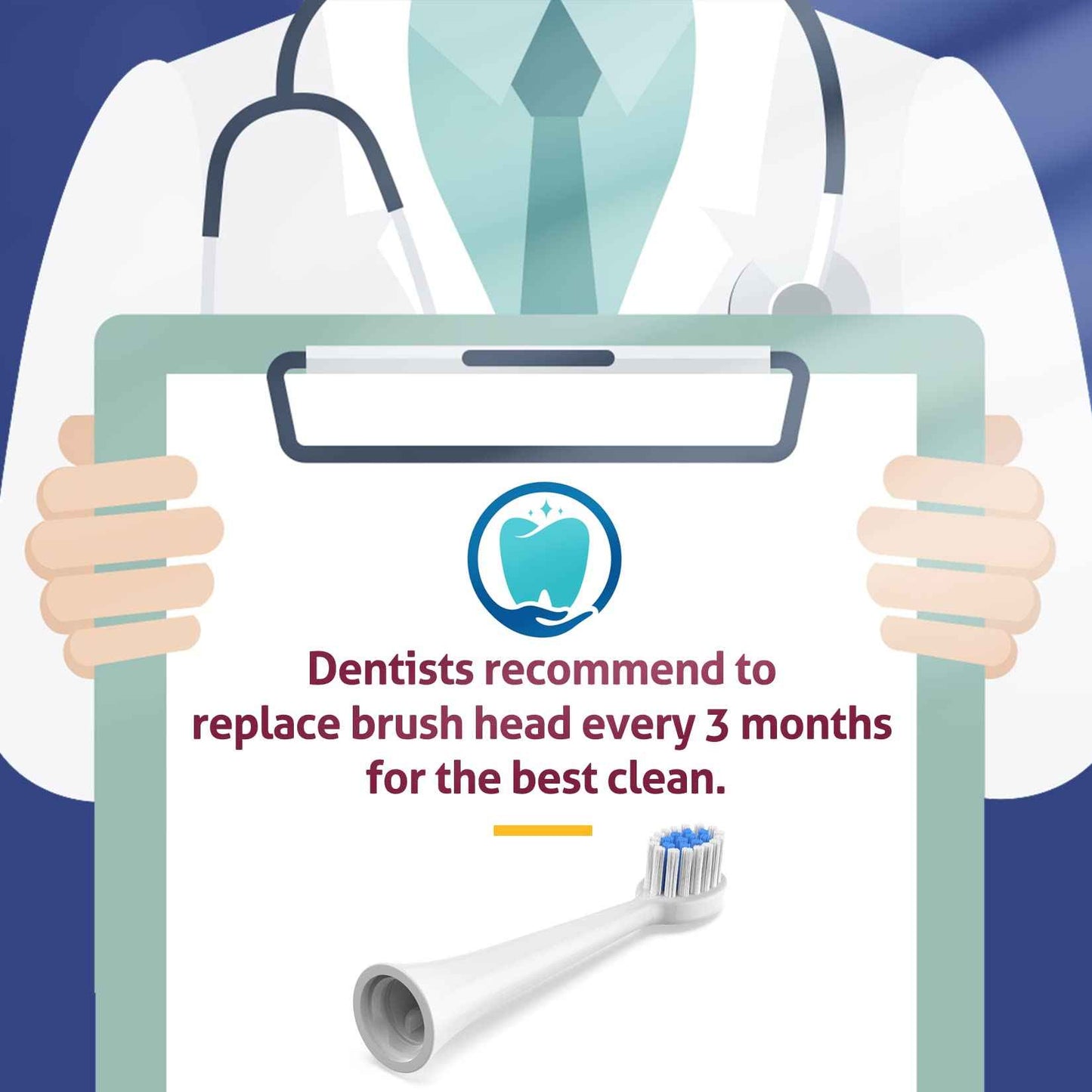 Replacement Toothbrush Heads for Razoko Kids Toothbrush 6 Pack