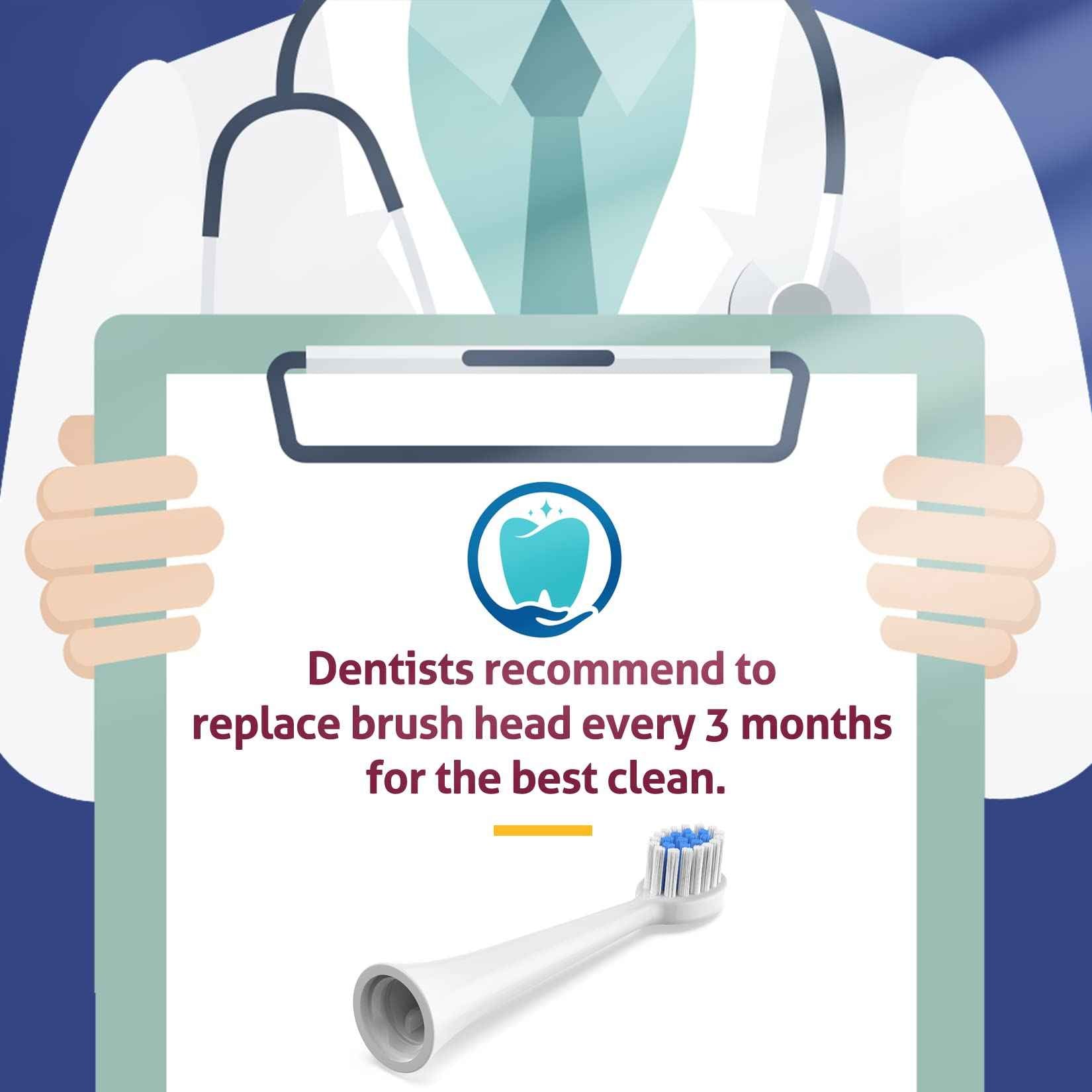 Replacement Toothbrush Heads for Razoko Kids Toothbrush 6 Pack