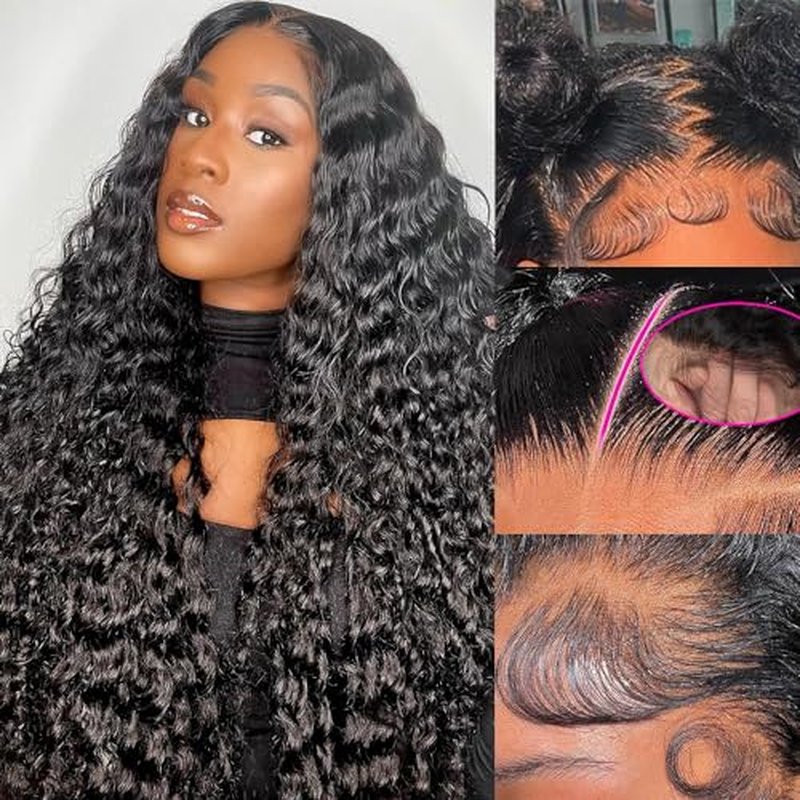 30 Inch Wigs Human Hair 13x6 Lace Front Wigs Human Hair Pre Plucked Deep Wave Lace Front Wigs Human Hair for Women Wigs Human Hair with Baby Hairline