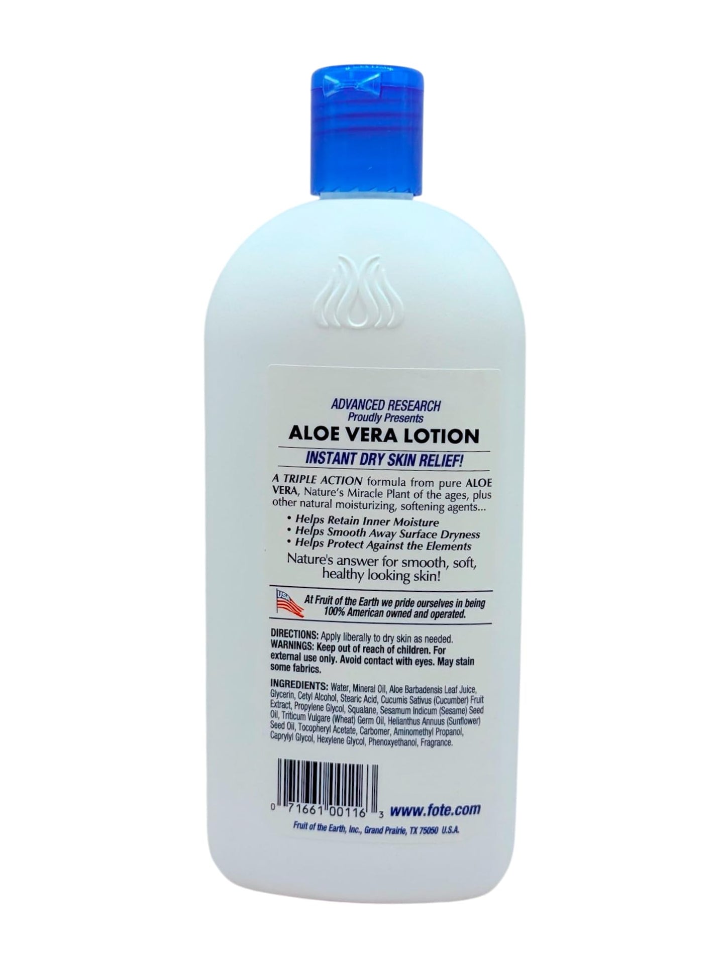 Aloe Vera Skin Care Lotion (16 oz) - Pack 3 – Soothing Moisturizer with Pure Aloe Vera – For Dry, Sensitive Skin – Lightweight, Non-Greasy, Instant Dry Skin Relief