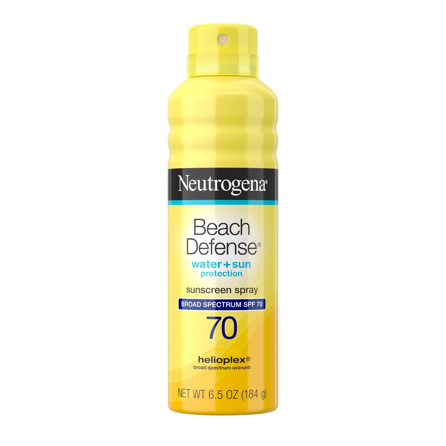 Neutrogena Beach Defense Sunscreen Spray SPF 70 Broad Spectrum UVA UVB Protection Lightweight Water Resistant up to 80 Minutes Oil-Free Beach-Strength Sun Protection for Whole Family, 6.5 oz