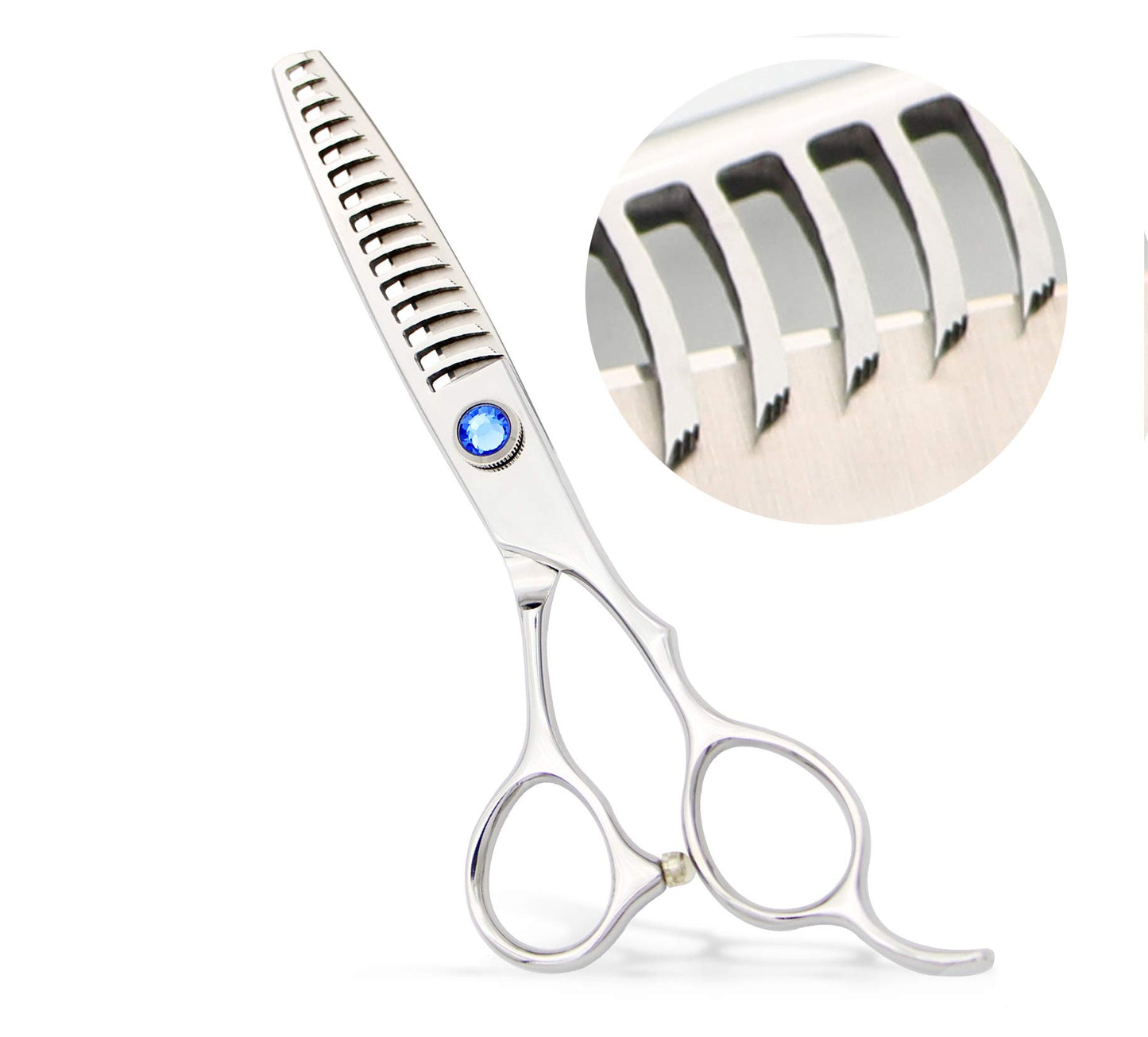 MISSUM 6.5" Professional Texturizing Scissors, Hair Thinning Shears for Precise Texturizing - Removes 50% Less Hair vs Standard, Japanese Stainless Steel Cutting Teeth Shears