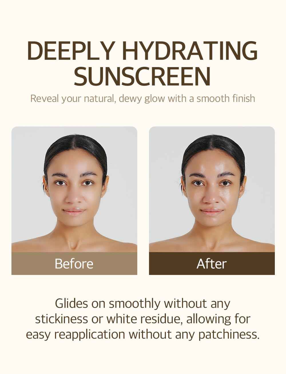 mixsoon Bean Sunscreen 1.69 Fl. Oz. / 50ml SPF 50 Airy Texture Type Lightweight No White Cast For Face Korean Glass Skin Care