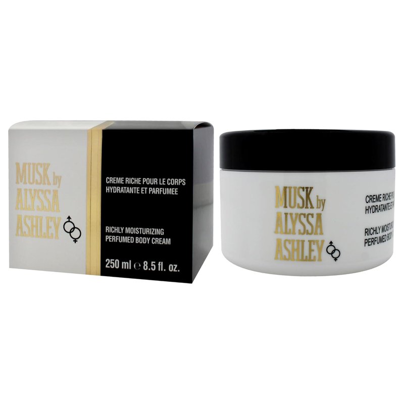 Alyssa Ashley Musk Body Cream - Super Moisturizing Formula for Women | 8.5 Ounce