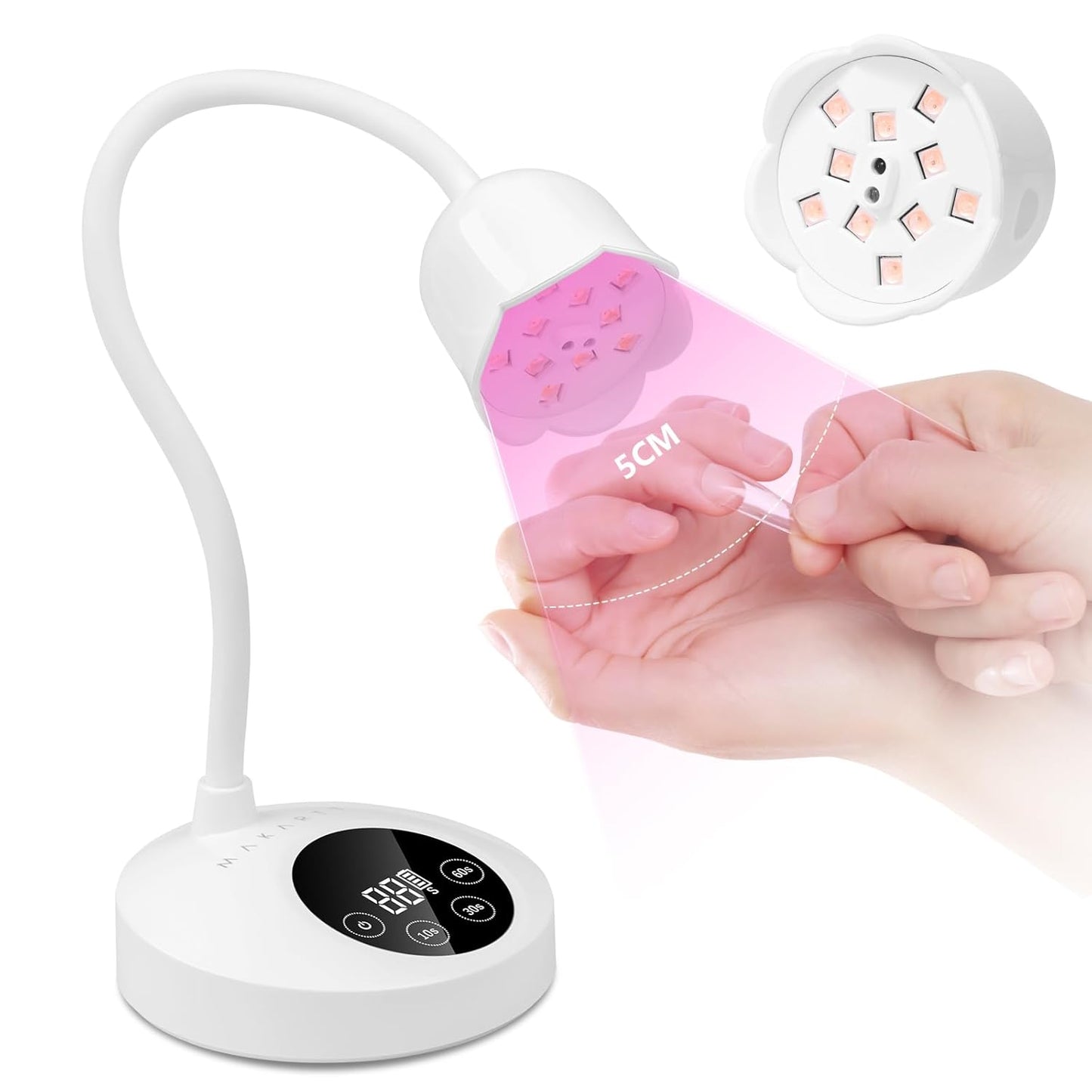 3D Nail Gel Sculpting Kit - DIY Nail Art Designs with Luminoza 10W Cordless UV/LED Lamp | 15g Bundle
