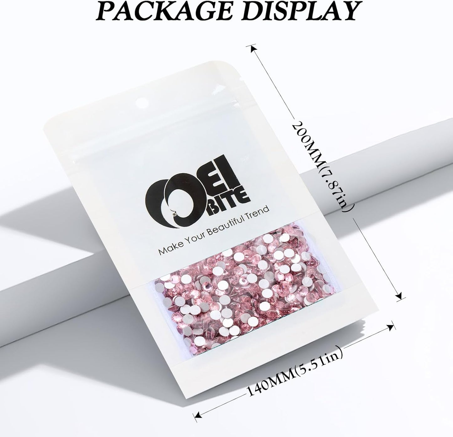Pink Flatback Rhinestones - Glass Nail Art & Craft Gems | SS20, 2880pcs, 4.6-4.8mm