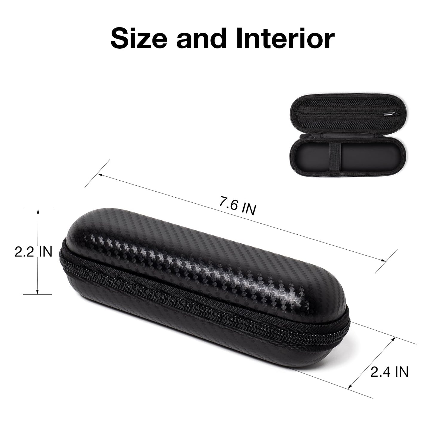 Nincha Compact Travel Trimmer Case for Philips Hybrid Electric Trimmer and Shaver, Face + Body Groomer QP2724/90, QP2834/70, QP1924/70, QP6531/70, QP4631/90, Hard Carrying Case, Black