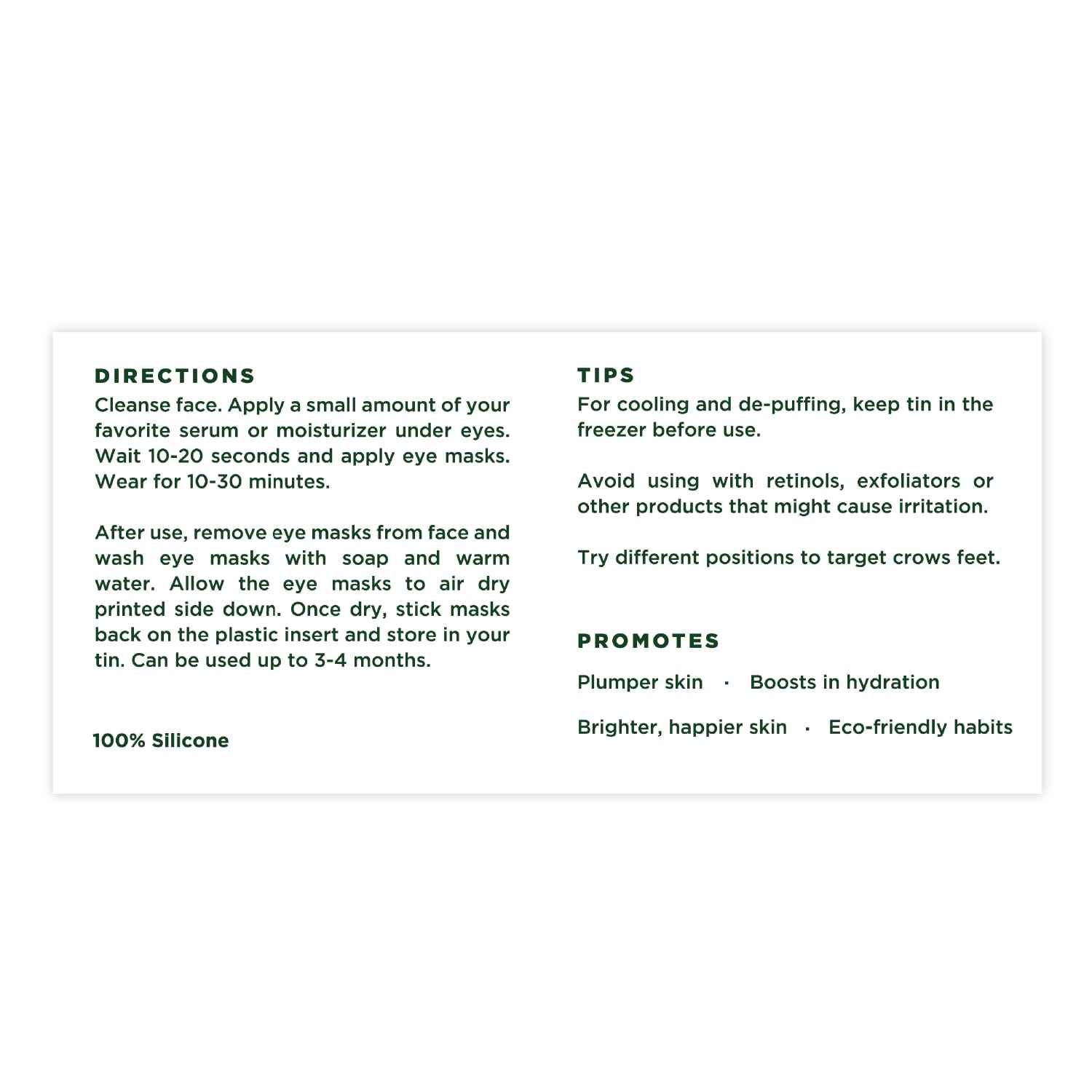 Tree of Life Beauty Hydrating Facial Serum Collagen Peptides with Argireline and Replexium - Anti Aging and Wrinkle Reduction (1oz) and Silicone Reusable Under Eye Patches for Puffy Eyes