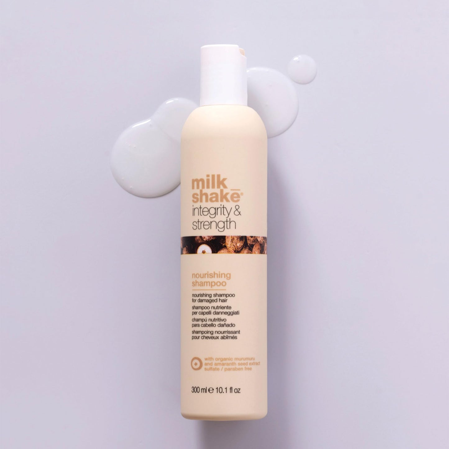 milk_shake Integrity & Strength Shampoo | Strengthening shampoo for dry, damaged hair | with amaranth seed extract & muru muru butter to nourish, fortify and protect hair, 10.1 fl oz / 300 mL