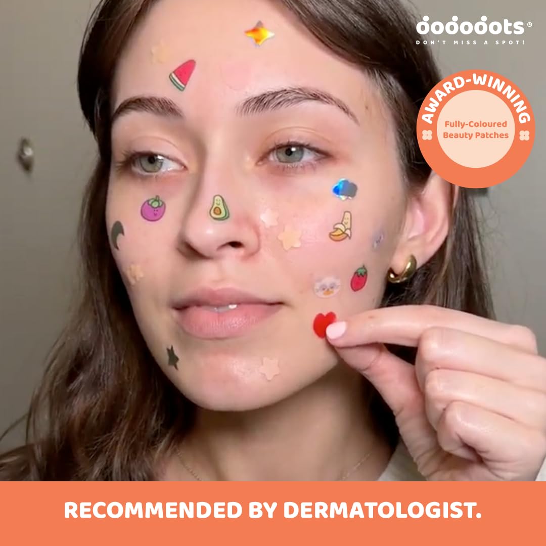 Dododots Pimple Patches for face - Cute Acne Hydrocolloid Patch, Pimple Patches for Zit, Spot and Blemish Treatment, Bundles (Butterfly, Cat, Flower and Heart)