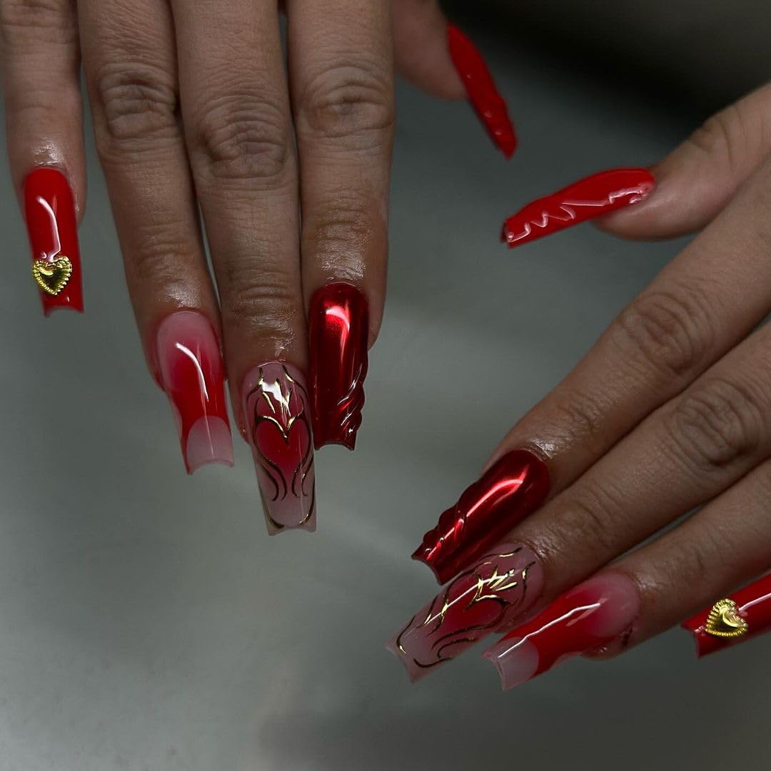 Five Angeles Tipex Instant Apex Nail Tips – Pre-Etched Acrylic Hard Gel Tips Kit for Flat Nails, Long Coffin Deep C Curve, Full Cover Press-On Nails for Beginners, UV Glue & LED Lamp Set