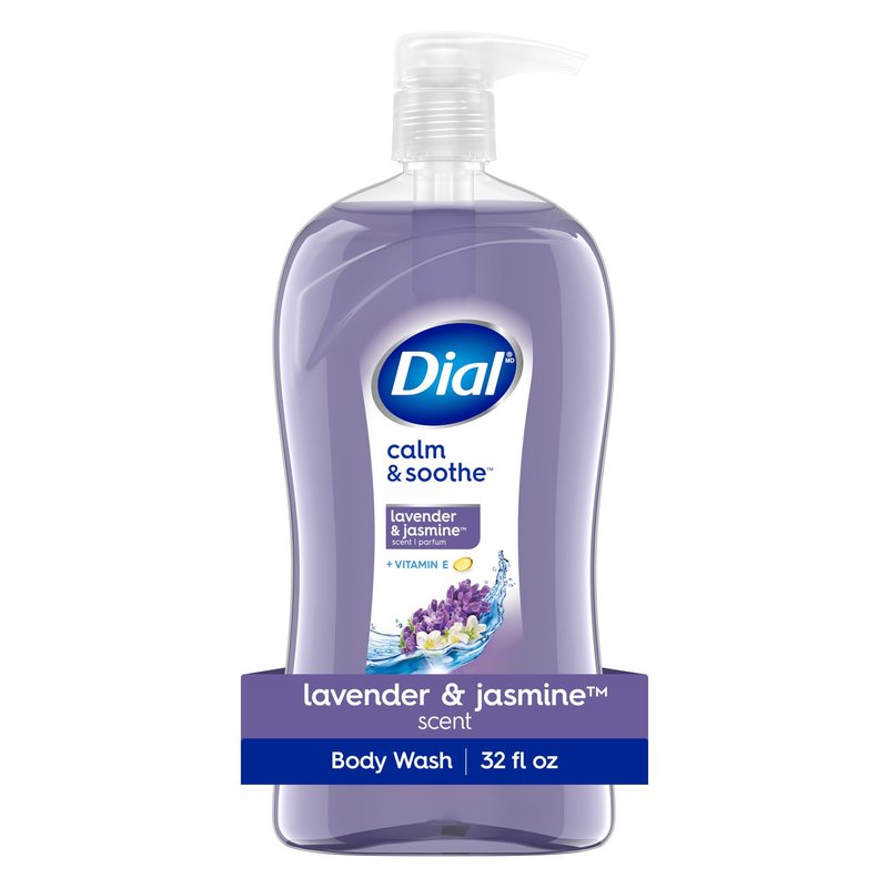 Dial Body Wash, Calm & Soothe Lavender & Jasmine Scent, 32 fl oz (Pack of 5)