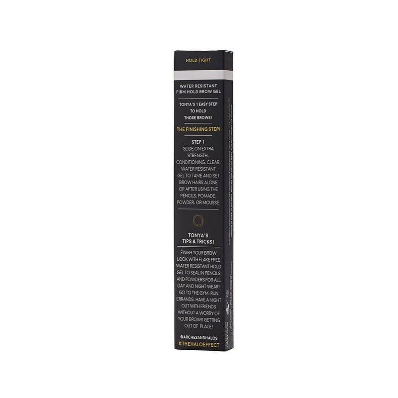 Arches and Halos Water Resistant Firm Hold Eyebrow Gel - Clear Brow Gel for Lasting Definition - Non Flaking Weightless Formula - Vegan - 0.1 oz