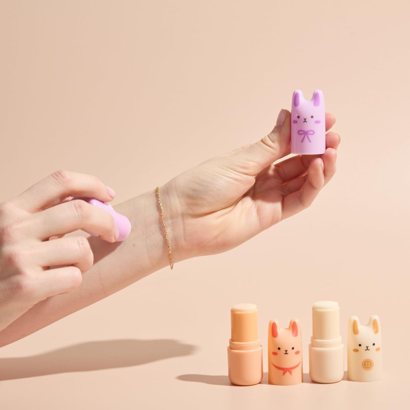TONYMOLY Bloom Bunny Pocket Bar Solid Perfume Stick for Women - Long-Lasting Citrus Bergamot & Rose Fragrance - Travel Size, Cute K-Beauty Gift, Easter Basket Stuffer