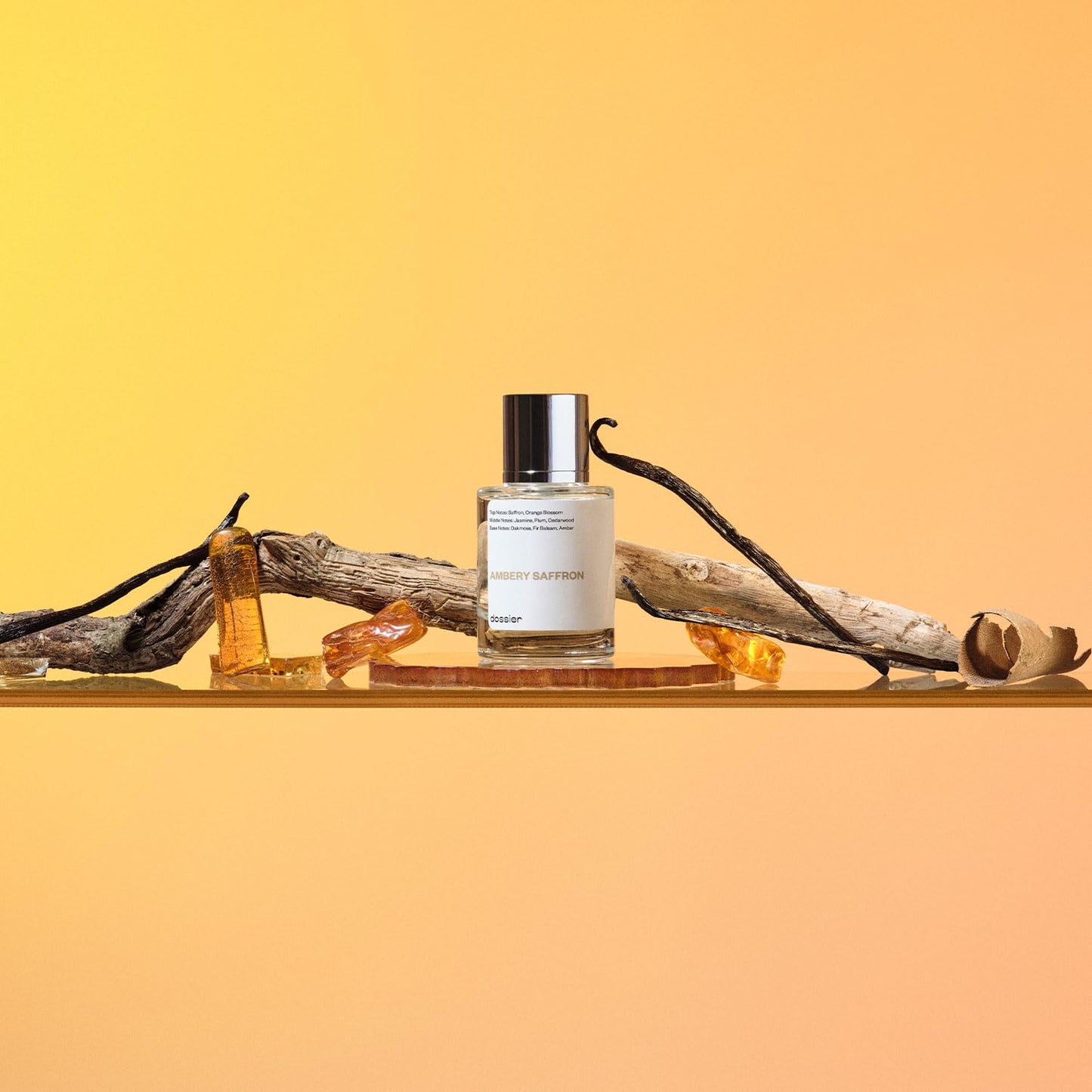 Dossier - Ambery Saffron - Eau de Parfum - Inspired by Baccarat Rouge 540 - Long-Lasting Fragrance - Unisex - 1.7 fl oz (50ml)