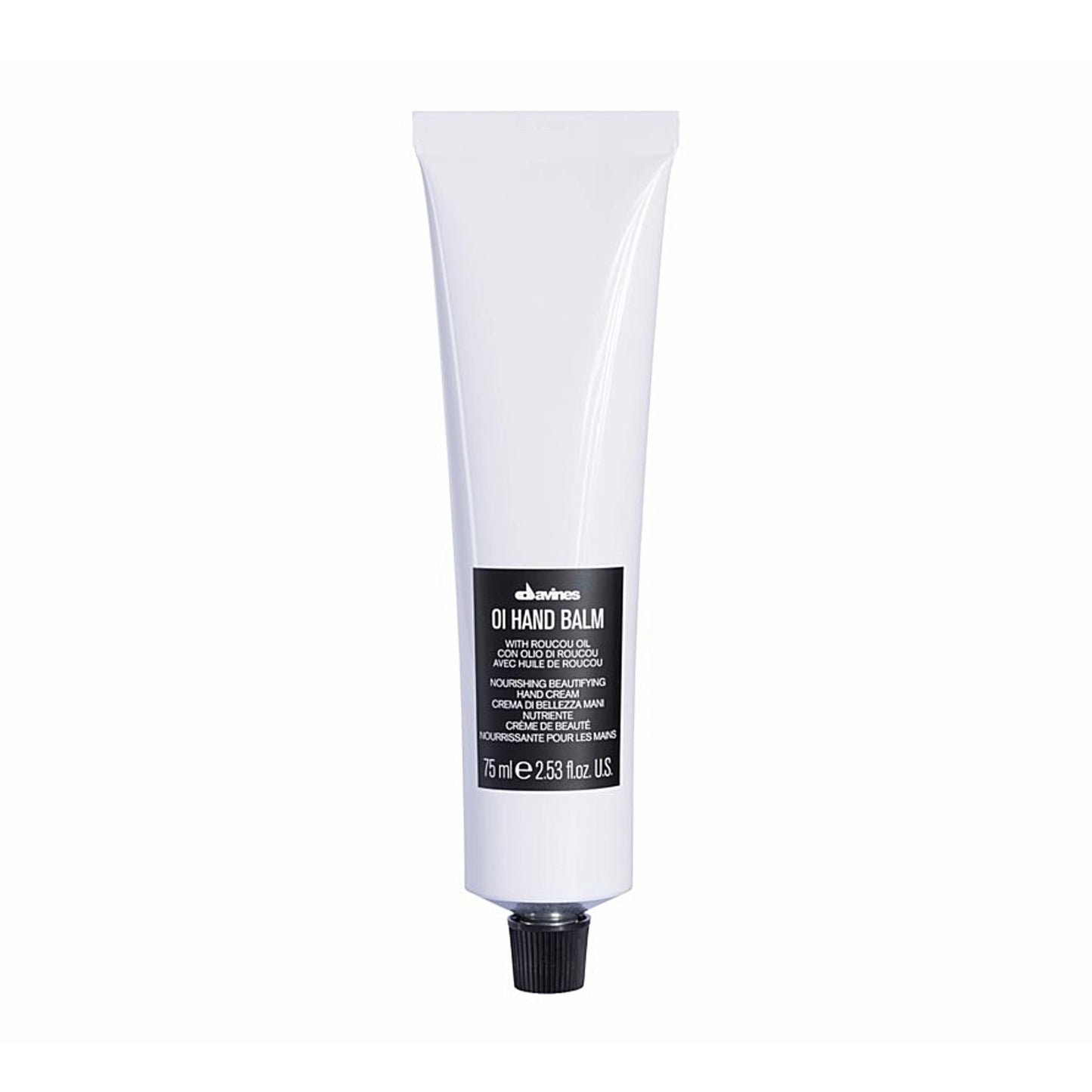 Davines OI Hand Balm, Nourishing Anti-Aging Hand Cream for All Skin Types - Protects Hands from Environmental Damage with Antioxidant Roucou Oil - Lightweight & Fast Absorbing Hydration, 2.54 Fl Oz