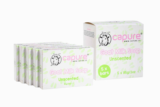Capure Goat Milk Soap Unscented 5 Pack (5 x 3oz)