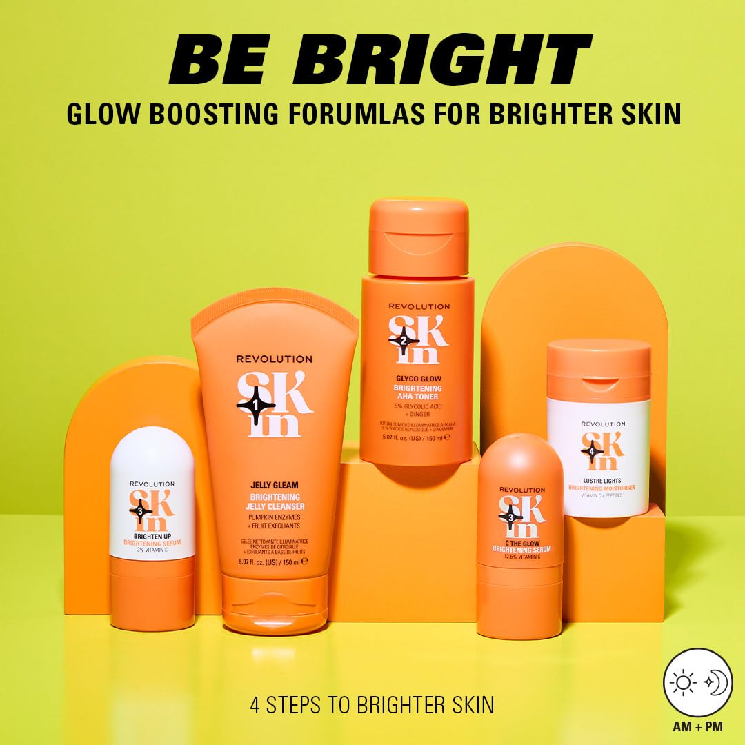 Revolution Skin, Brighten Up 3% Vitamin C Brightening Face Serum, Helps Even Skin Tone with Vitamin C, Vegan & Cruelty-Free, 1.01 fl oz