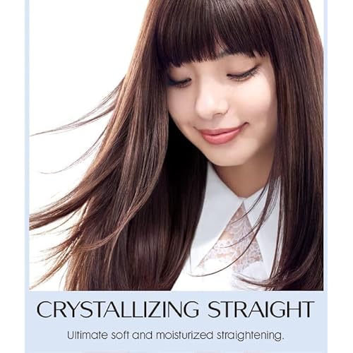 Japanese Hair Rebonding and Straightening Treatment - Permanent Crystallizing Straightener (1EX) with Neutralizing Cream (2) for Very Resistant Hair, Includes Hair Brush