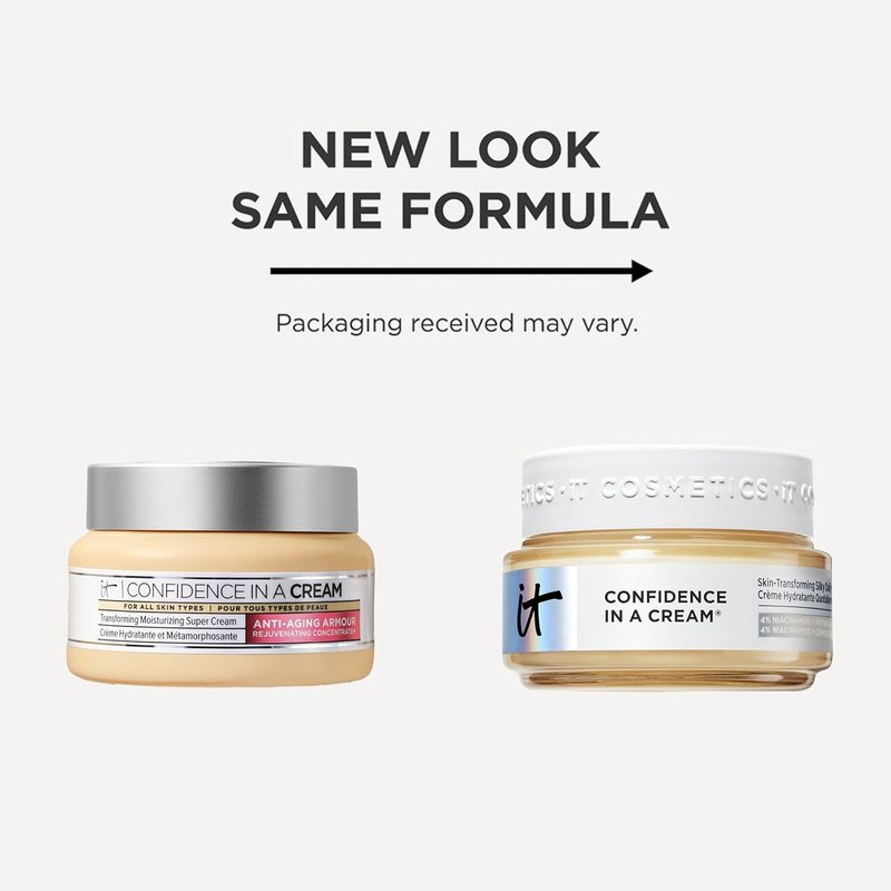 IT Cosmetics Confidence in a Cream - Hydrating Anti-Aging Face Moisturizer | Reduces Fine Lines & Wrinkles, 48H Hydration, All Skin Types