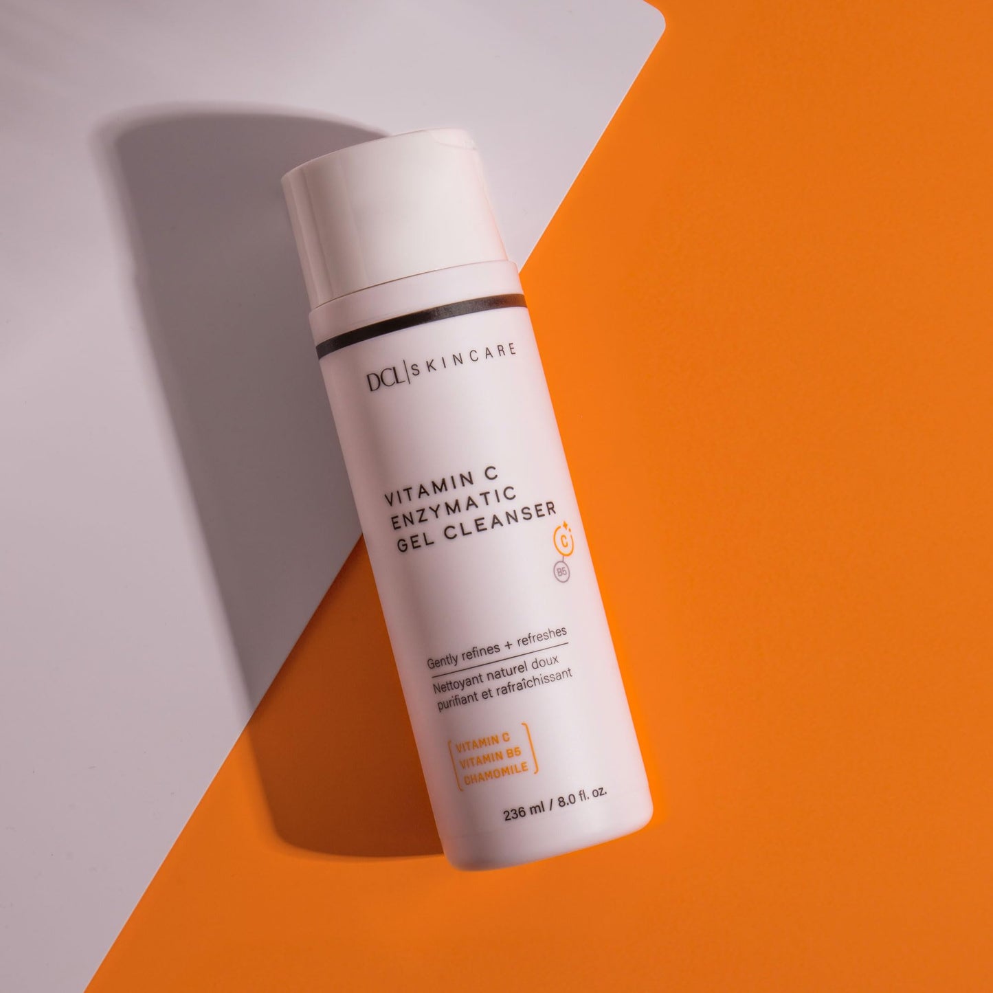 DCL Skincare Vitamin C Enzymatic Gel Cleanser with Sugar Fruit Enzymes & Vitamins C/B5, 8.0 Fl oz