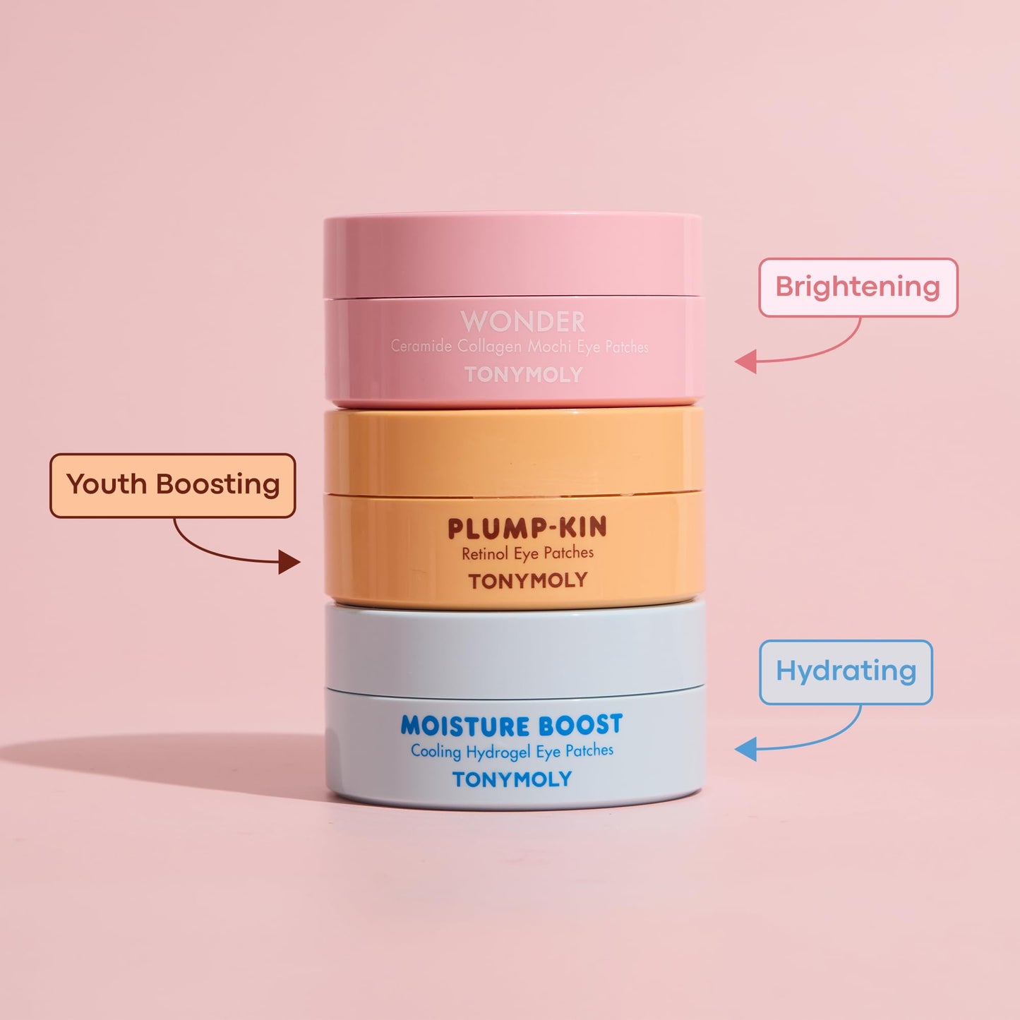 TONYMOLY Wonder Ceramide Collagen Mochi Hydrogel Under Eye Patches – Hydrating Eye Gels for Dark Circles, Puffiness & Fine Lines, 30 Pairs (84g)