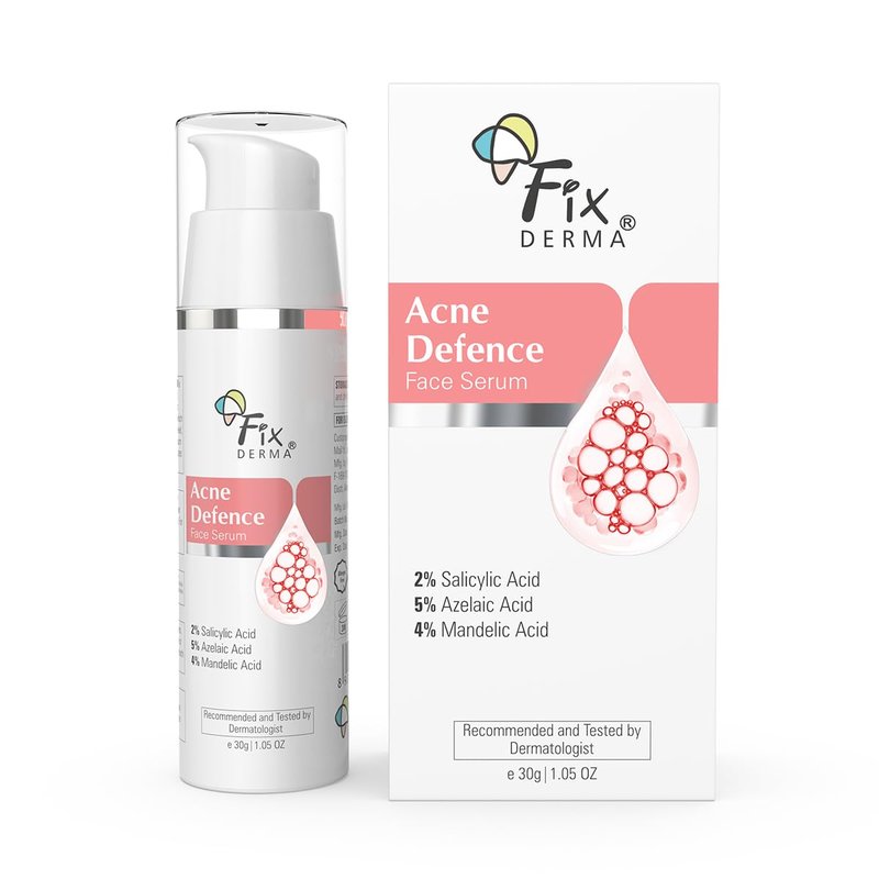 Fixderma 2% Salicylic Acid Serum | Anti Acne Treatment with 5% Azelaic & 4% Mandelic Acid - 30g for Oily Skin