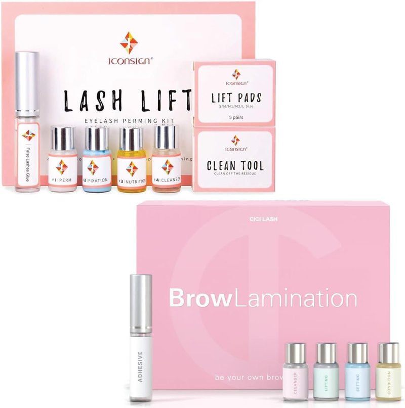 Lash Lift & Brow Lamination Kit Bundle - Salon Grade Perming Supplies | Professional DIY Eyebrow Lamination with Keratin Conditioning