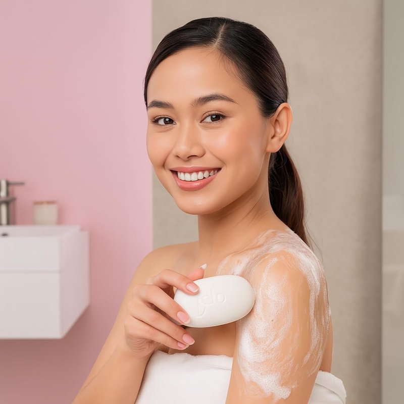 Belo Essentials Moisturizing Body Bar | Gentle Cleansing & Hydrating Skincare - 4 Bars, 135g Each