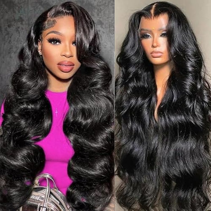 30 Inch Body Wave Lace Front Wigs Human Hair 13x6 Hd Lace Front Wigs Human Hair Pre Plucked 200 Density Natural Color Brazilian Virgin Hair Glueless Frontal Wigs for Women