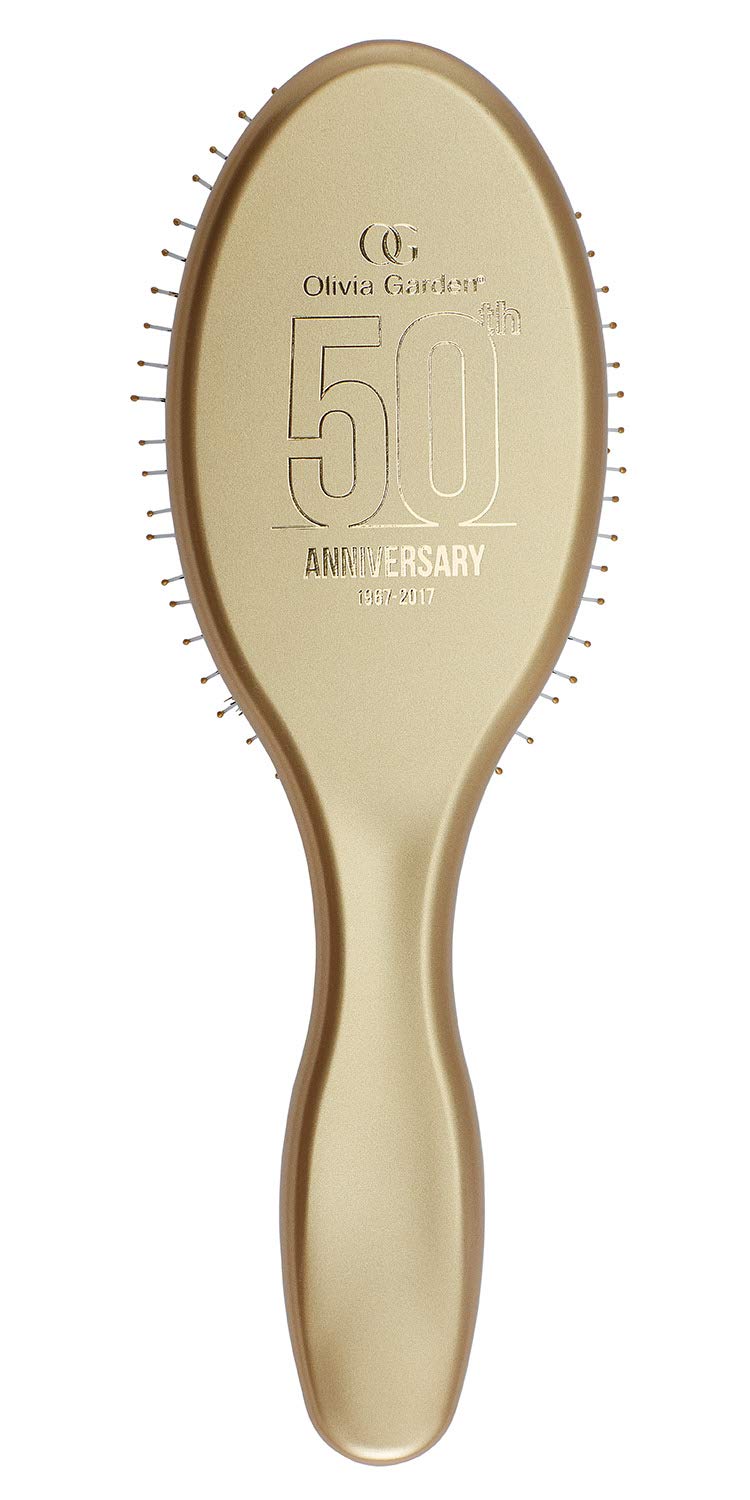 Olivia Garden Ceramic + Ion Supreme Paddle Hair Brush for Men and Women - Professional Boar Bristle Hair Brush for All Hair Lengths - Frizz-Free Results