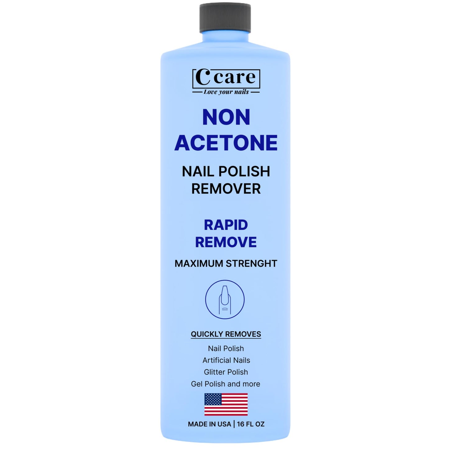 Gentle Touch Non-Acetone Nail Polish Remover | Nourishing Formula | Professional Quality | Rapid Remove | Non-Drying | 16 Fl oz