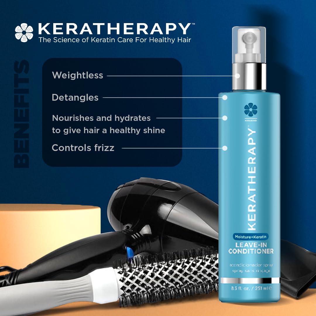 Keratherapy Leave-In Conditioner Spray - Hydrating Keratin Infused Formula with Jojoba Oil | 8.5 fl. oz.