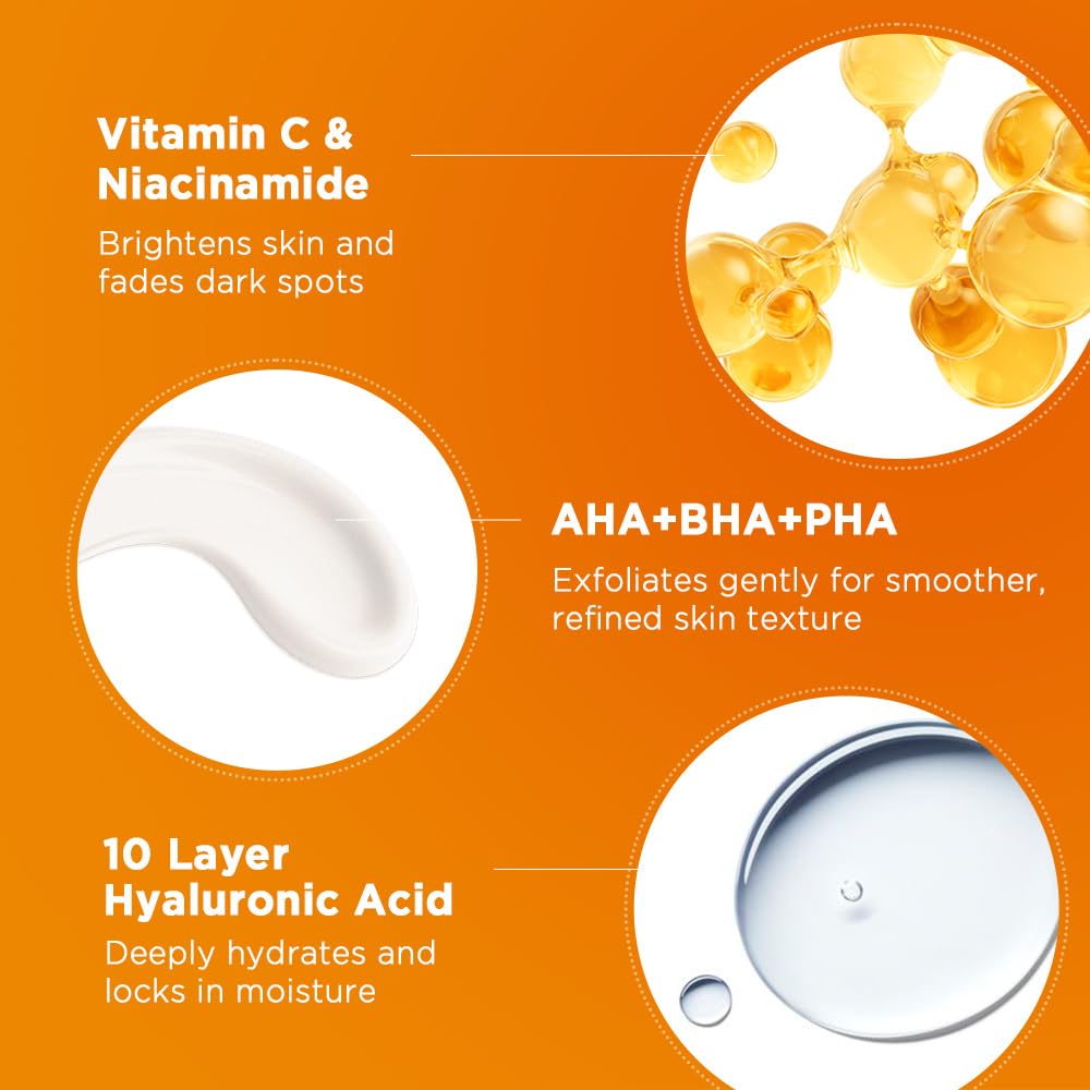Nightingale C Toning Sleeping Mask, Overnight face Mask For Face, Vitamin C + Niacinamide +AHA, BHA, PHA+ Hyaluronic Acid, Moisturizing & Visibly Brighten, Korean Skin Care