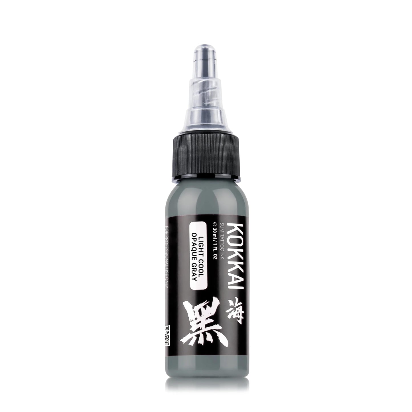 Kokkai Sumi Cool Opaque Gray Tattoo Ink Set, Premium Quality, Precision Medium Viscosity, Rich Hue, Quick Healing, Acrylic-Free, Water-Based, Ready-to-Use Ink for Precision Tattooing (Set of 5, 1 oz)