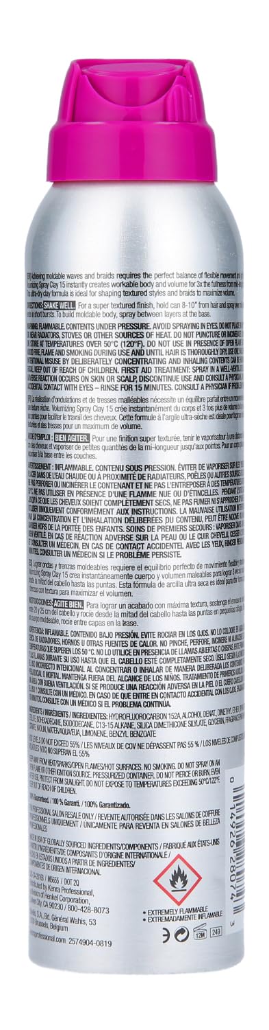 Kenra Professional Volumizing Spray Clay 15 | Bodifying, Fullness Spray | All Hair Types | 4 oz (2-Pack)