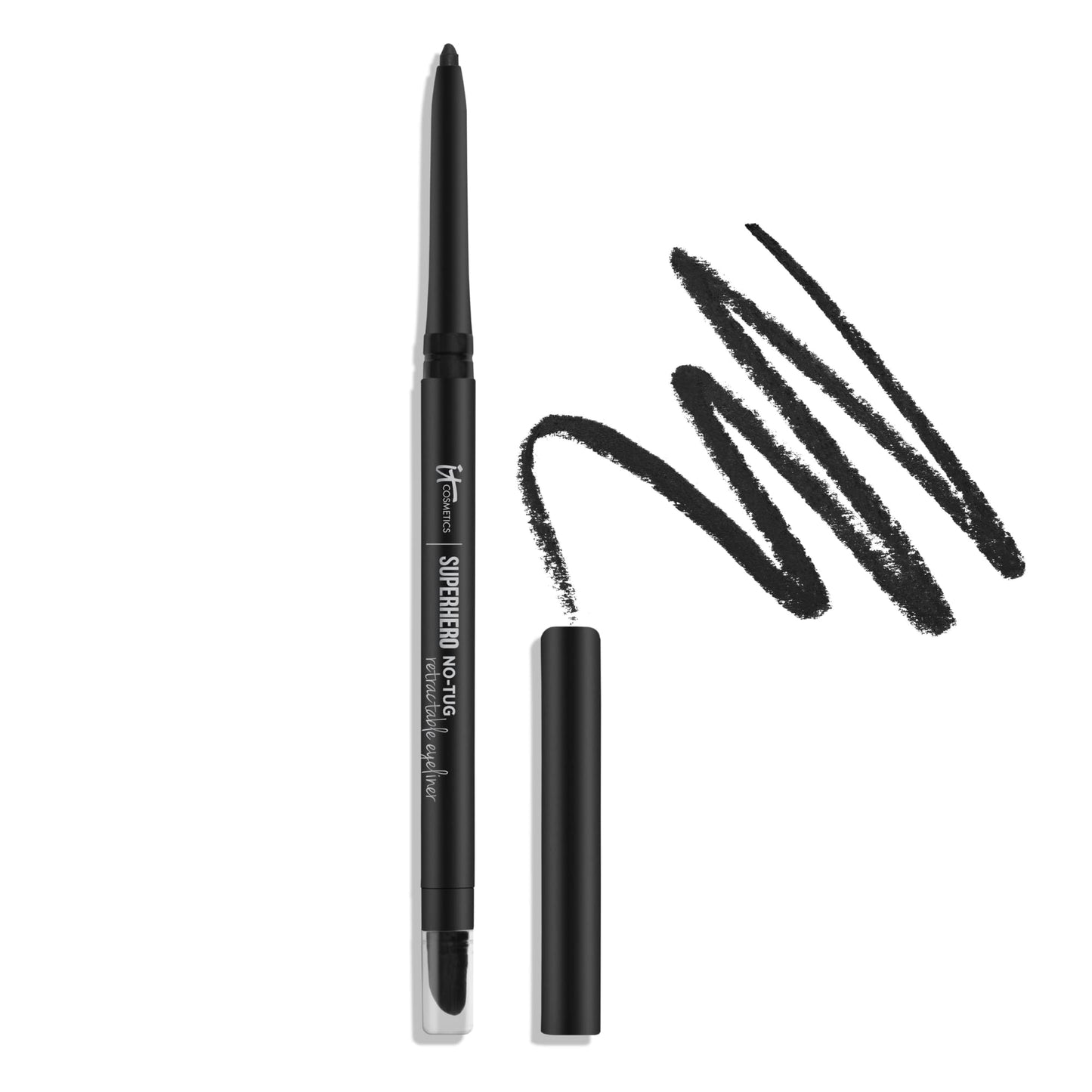 IT Cosmetics Superhero No-Tug Retractable Eyeliner, Silk Taupe - All-Day Wear, Waterproof Formula Won’t Smudge - With Avocado Oil, Chamomile Extract, Vitamin E & Carnauba Wax - 0.008 oz