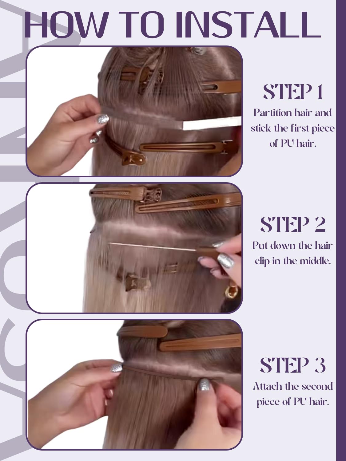 Anrosa 16 Inch Long Weft Tape in Hair Extensions Human Hair Invisible Silky Wide Tape in Extensions for Women Light Brown with Platinum Blonde Color 50G