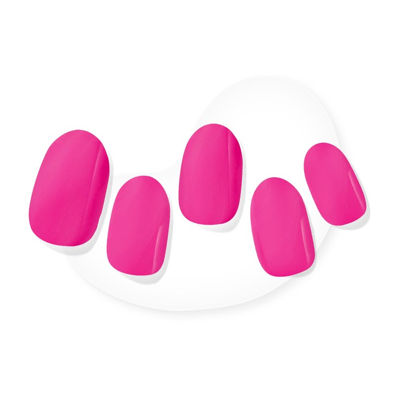 Dashing Diva Glaze Nail Strips - Magenta Madness | Works with Any LED Lamp | Long Lasting, Chip Resistant Semicured Gel Wraps | Contains 34 Salon Quality Wraps, 1 Prep Pad, 1 File