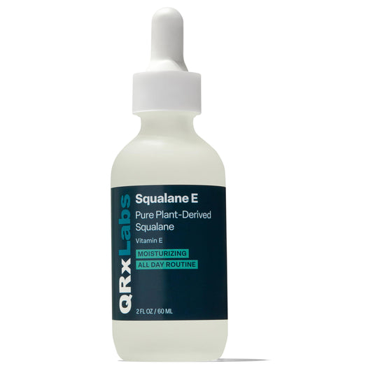QRxLabs Squalane Oil for Face - Hydrating Face Oil for Women with Vitamin E - Dermaplaning & Gua Sha Massage - Moisturizer for Oily Skin - Unscented, 2 Fl Oz