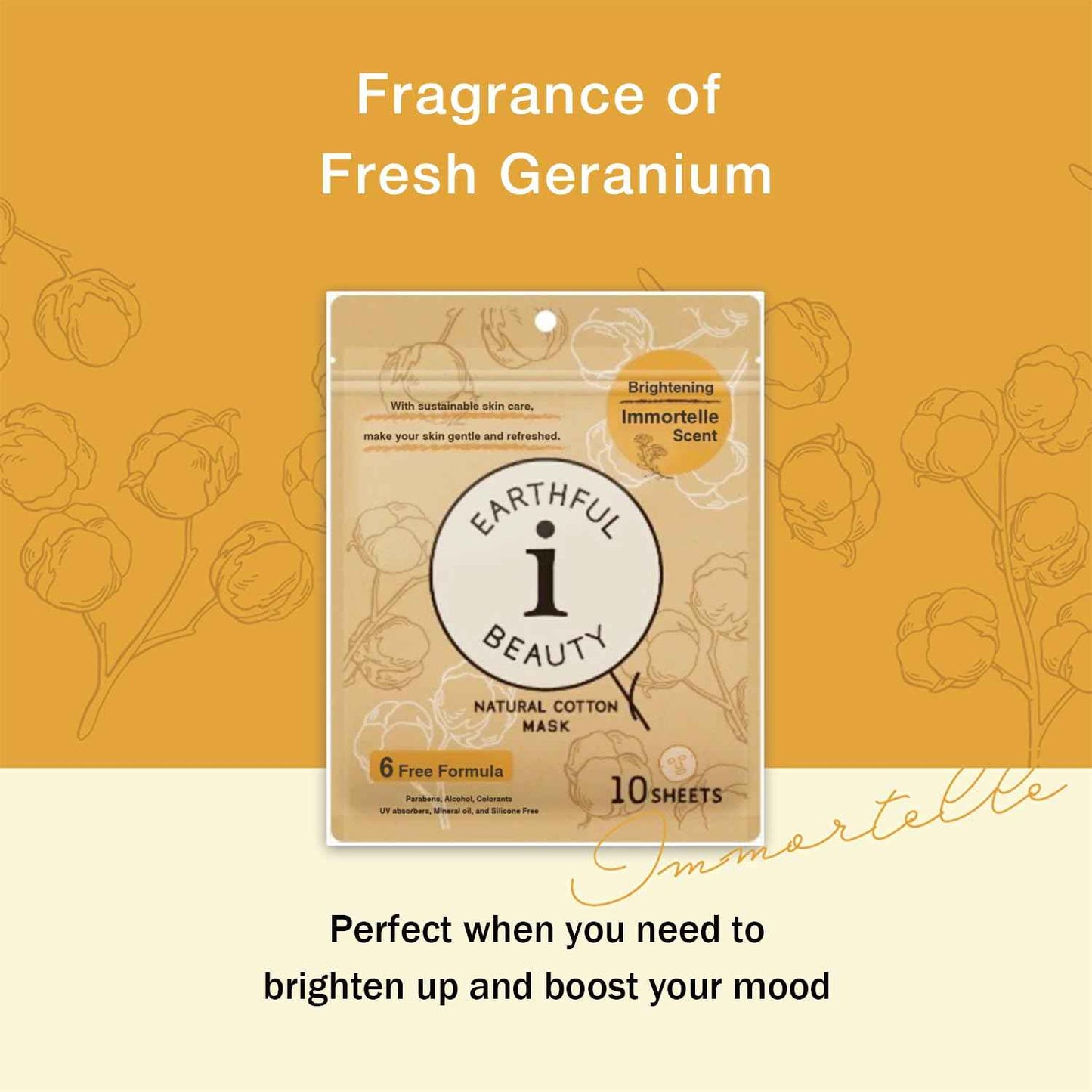 EARTHFUL BEAUTY i Sheet Mask Immortelle Scent - 10 Sheet