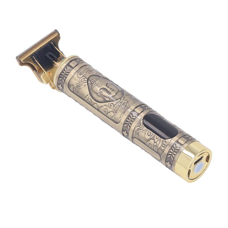 Alomejor Hair Trimmer with LCD Display, USB Charging, Alloy Body, 4 Comb Attachments, Portable, for Travel and Business