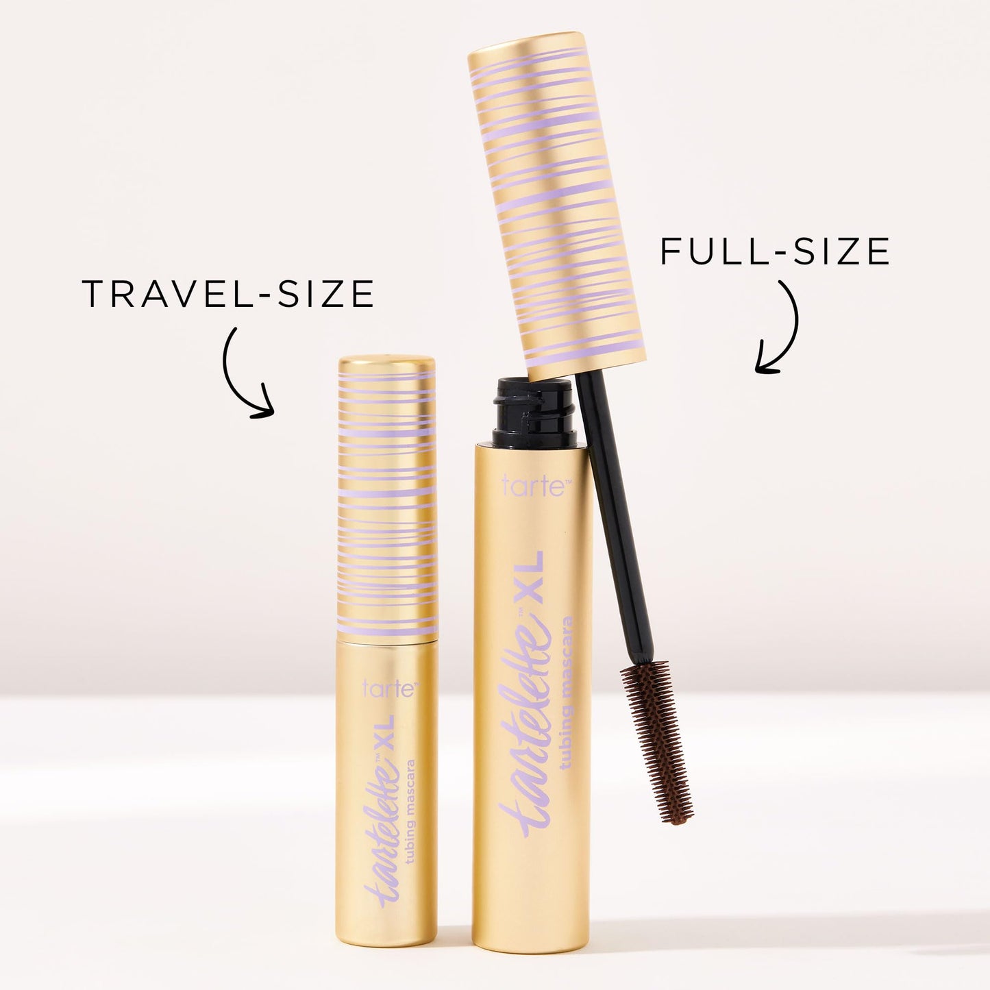 tarte tartelette XL tubing mascara – Lash Extensions in a Tube with Peptide, Extra-Bold Buildable Length & Volume, Smudge-Proof Longwear, Easy-to-Remove, Vegan & Cruelty-Free, full size, brown