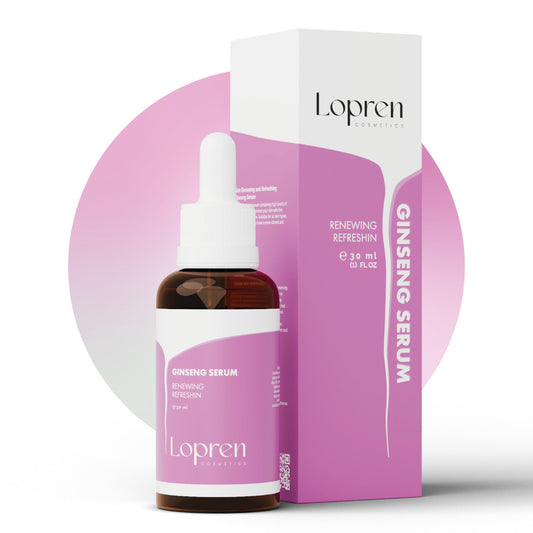 Lopren Ginseng Serum, Skin Renewing & Hydrating Facial Serum, High-Potency Ginseng & Peptides for Anti-Aging, Wrinkle Care & Skin Radiance, Paraben-Free & Fragrance-Free, 1 Fl Oz